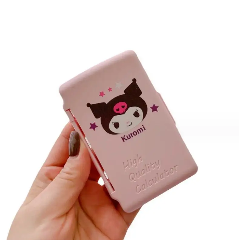 XUX  Mini Portable  Kuromi Melody Calculator Student  Practise Counting Folded Calculator For Stationery School or Office