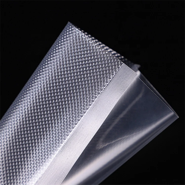 clear three side seal Vacuum Embossed Sealer Bags For Food Saver Nylon Plastic Packaging