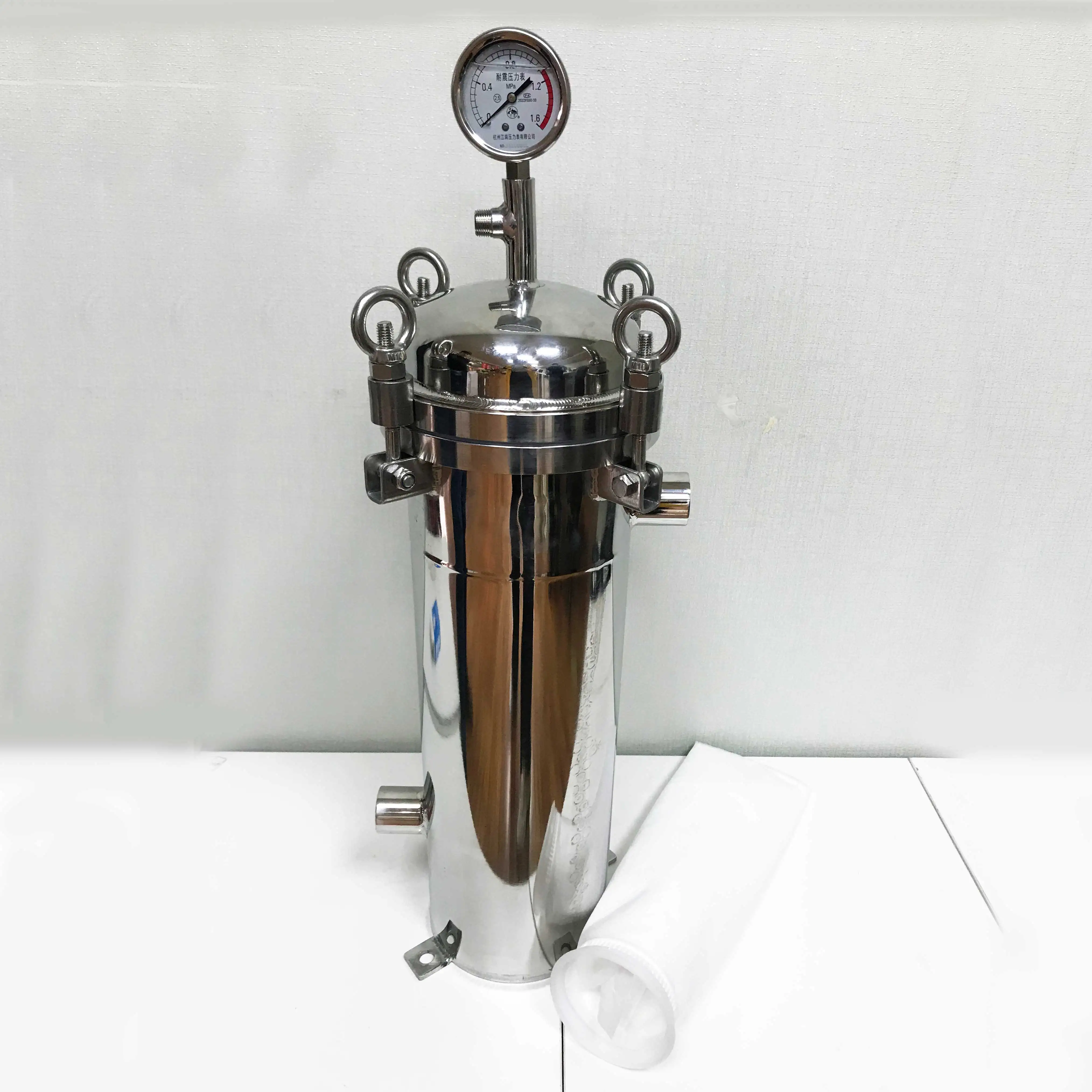 Factory Wholesale Stainless Steel Bag Filter Housing SS304 Single Bag Filter Housing for Liquid Filtration