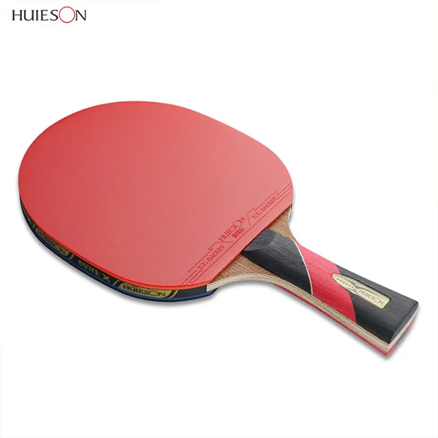 HUIESON Custom Print With Logo Professional 6 Stars Paddle Carbon table tennis Bat Set Table Tennis Racket