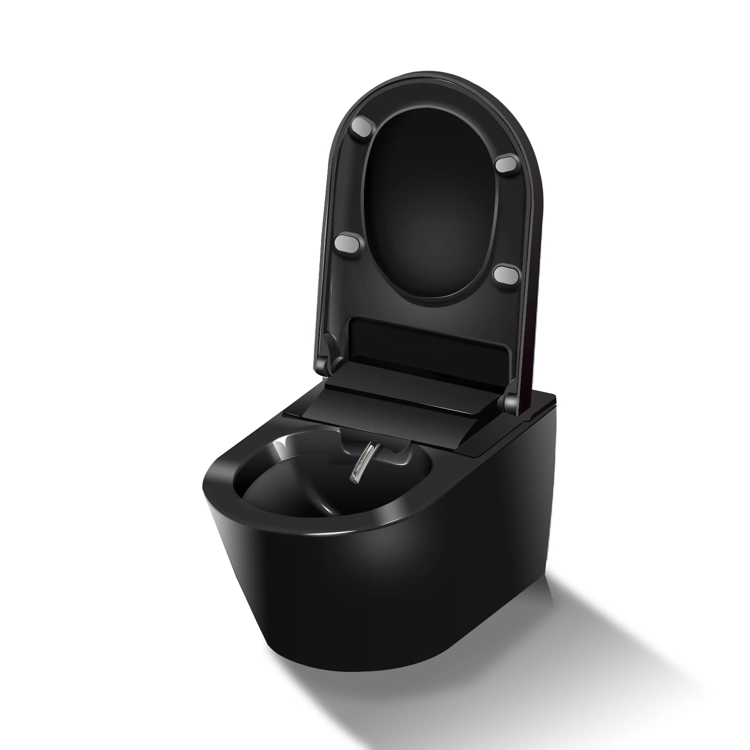 Hot Sale Luxury Design Hotel Bathroom Ceramic Black Colour Smart Toilet