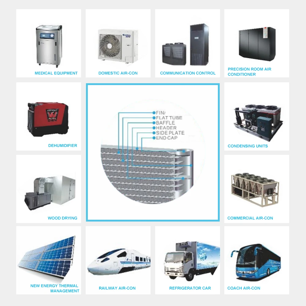 Aidear Well Designed stainless steel heat exchange tube micro channel heat exchanger 1hp