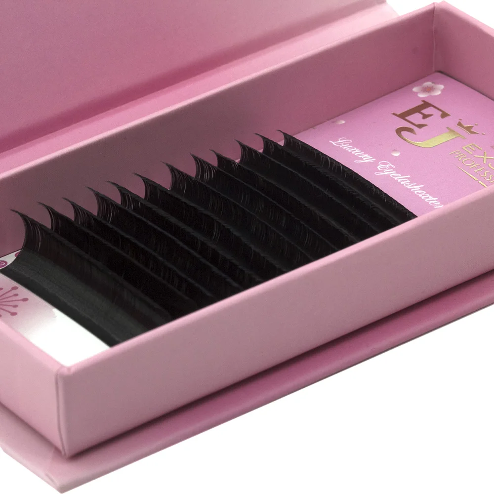 
EJ best seller korean pbt easy fanning Real soft Faux mink false lash bulk individual Eyelash Extension professional supplies 