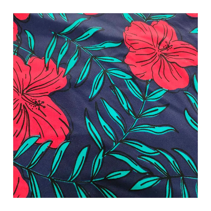 
Lightweight different types floral printed knitted fabric comfortable soft digital printed fabrics for swimwear 