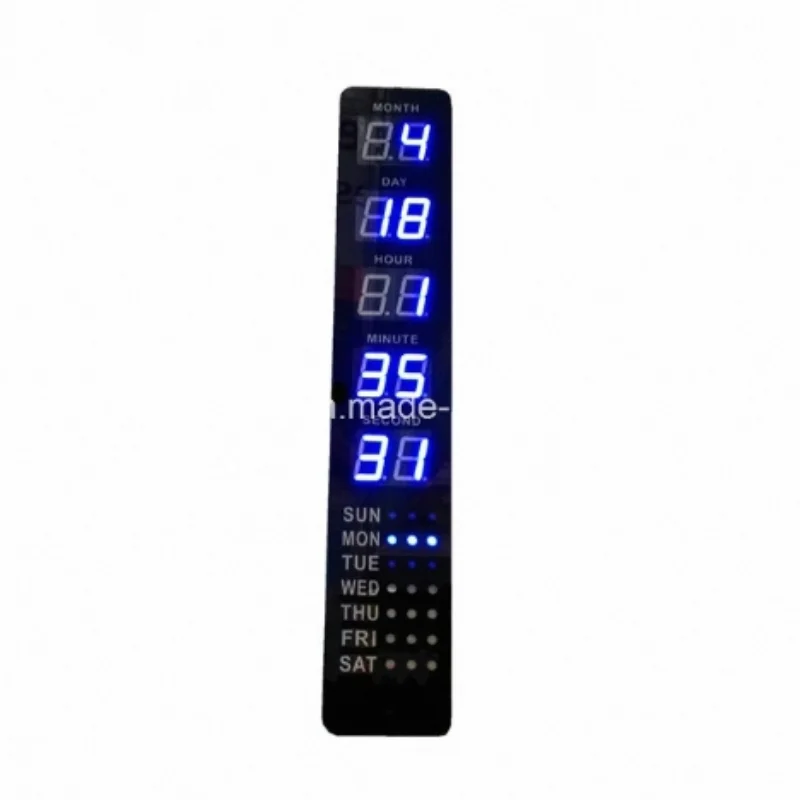 Unique Design Vertical Electric LED Digital Wall Calendar Clock