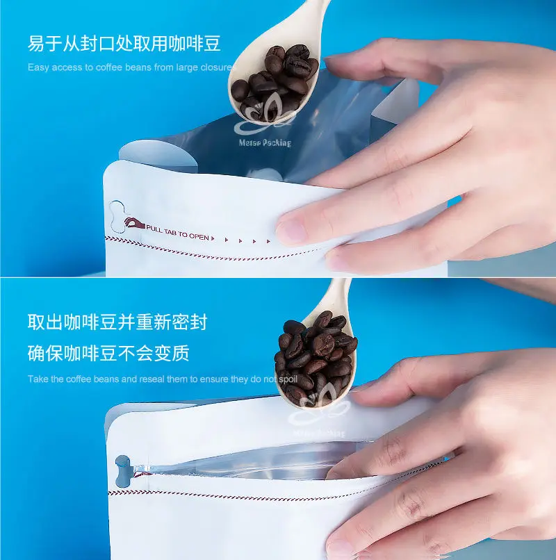 Wholesale aluminum foil coffee package flat bottom gusset 12oz one way valve custom printed coffee bag