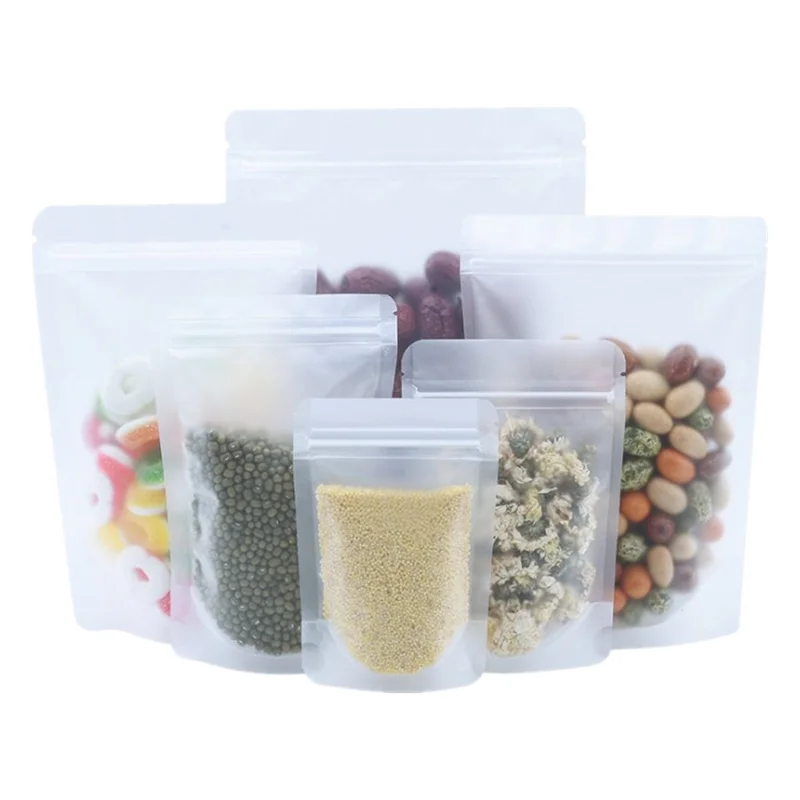 15x22cm Food packaging matte dry fruit transparent plastic bag