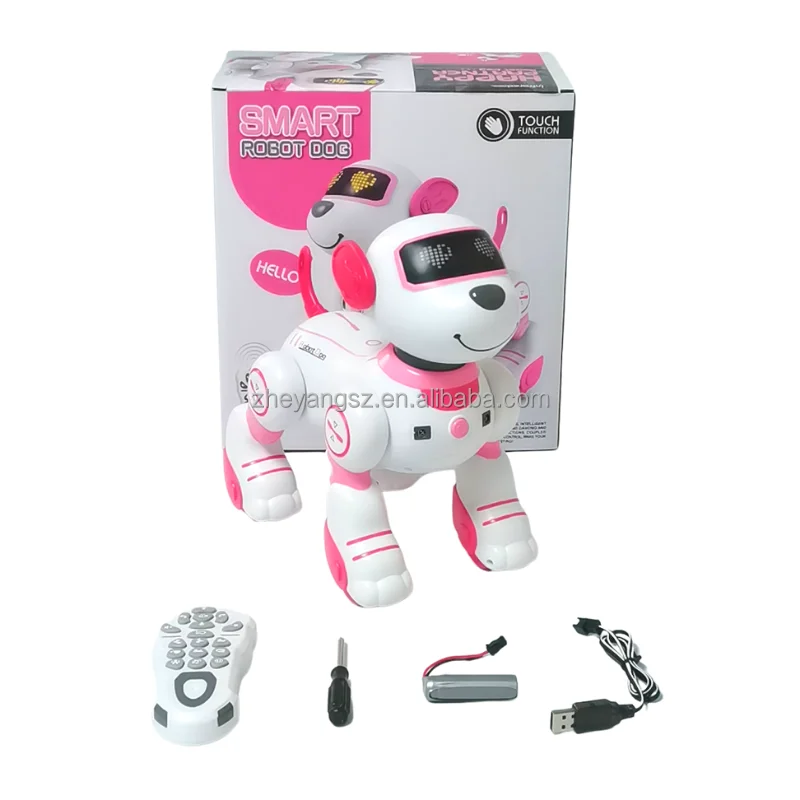 Factory stunt touch smart follow song push ups turn left say hello smart dog robot