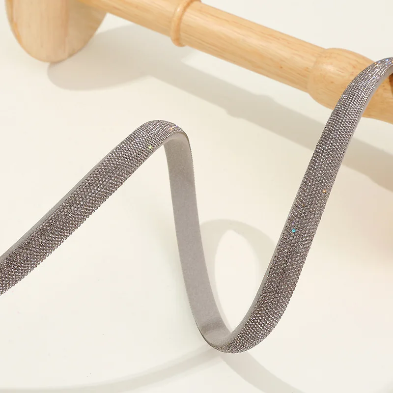 Colorful 11 Rows 15mm Hotfix Strip rhinestone Rope For Full Crystal Cotton Shoe Upper Bag Trimming Diamond Strass Rope