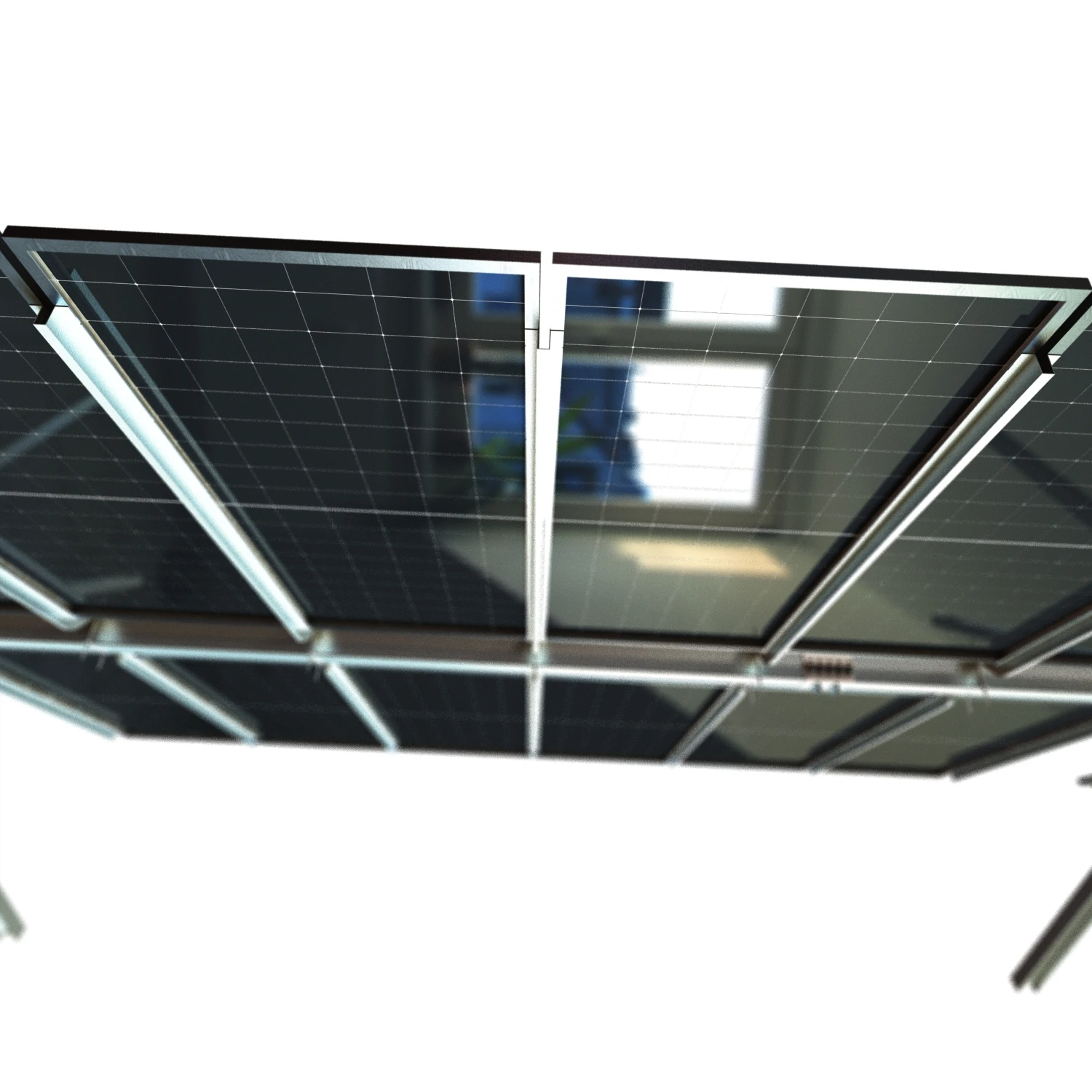 New Self-Balancing Single Axis Solar Tracking/Solar Tracker With A Type Strut By Earth Anchor, Slewing Drive Suit Bifacial PV