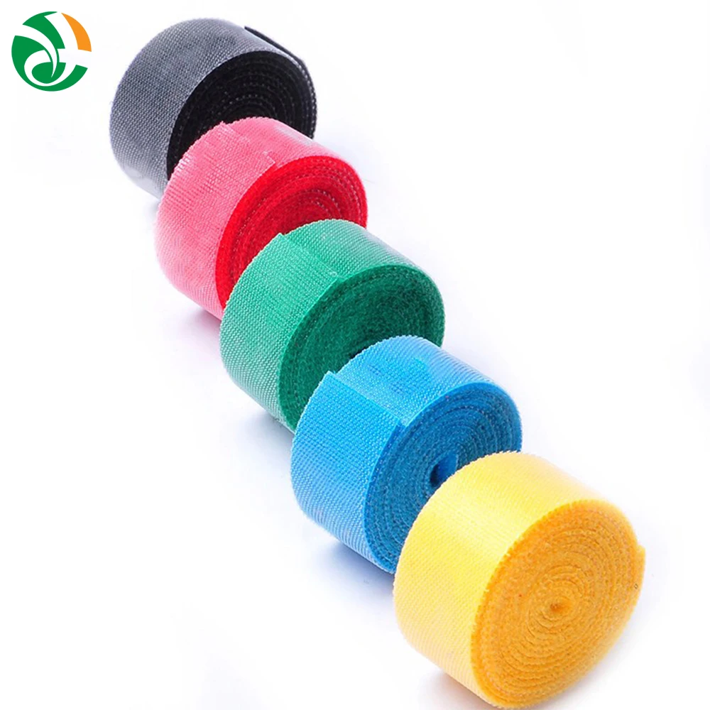 reusable custom back to back nylon hook and loop strap fastener cable ties