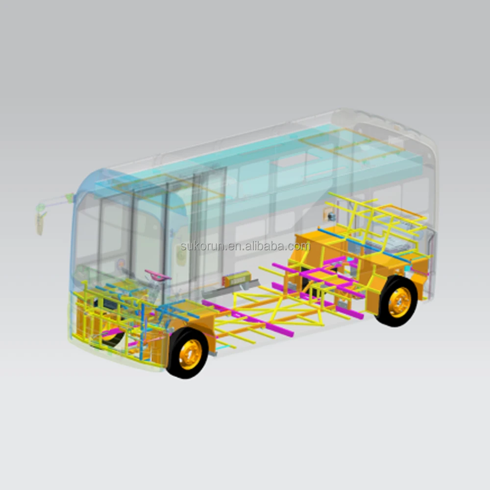 Bus Premium Electric Vehicle Chassis 110KW Rated Power, 5000 to 12000 RPM Motor-Assisted Braking Precision Drive Motor