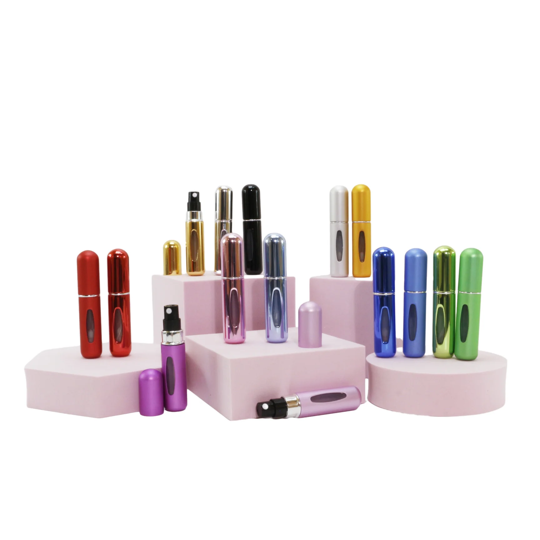 high quality perfume spray parfum glass empty refillable spray glass perfume tube pocket parfum mini 5ml perfume bottle  PB-02S