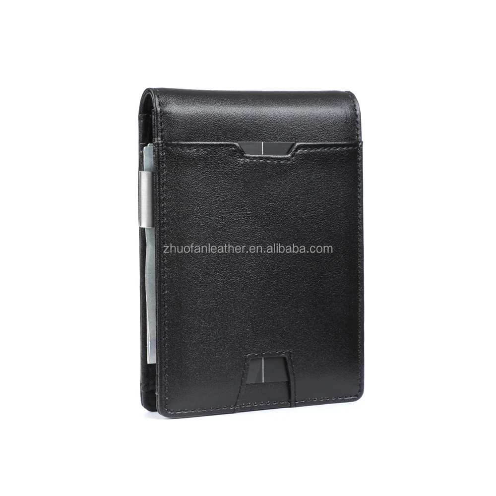 Тонкий Карманный Кошелек из искусственной кожи с RFID-блокировкой, мужской минималистичный держатель для карт, кошелек, держатель для Airtag