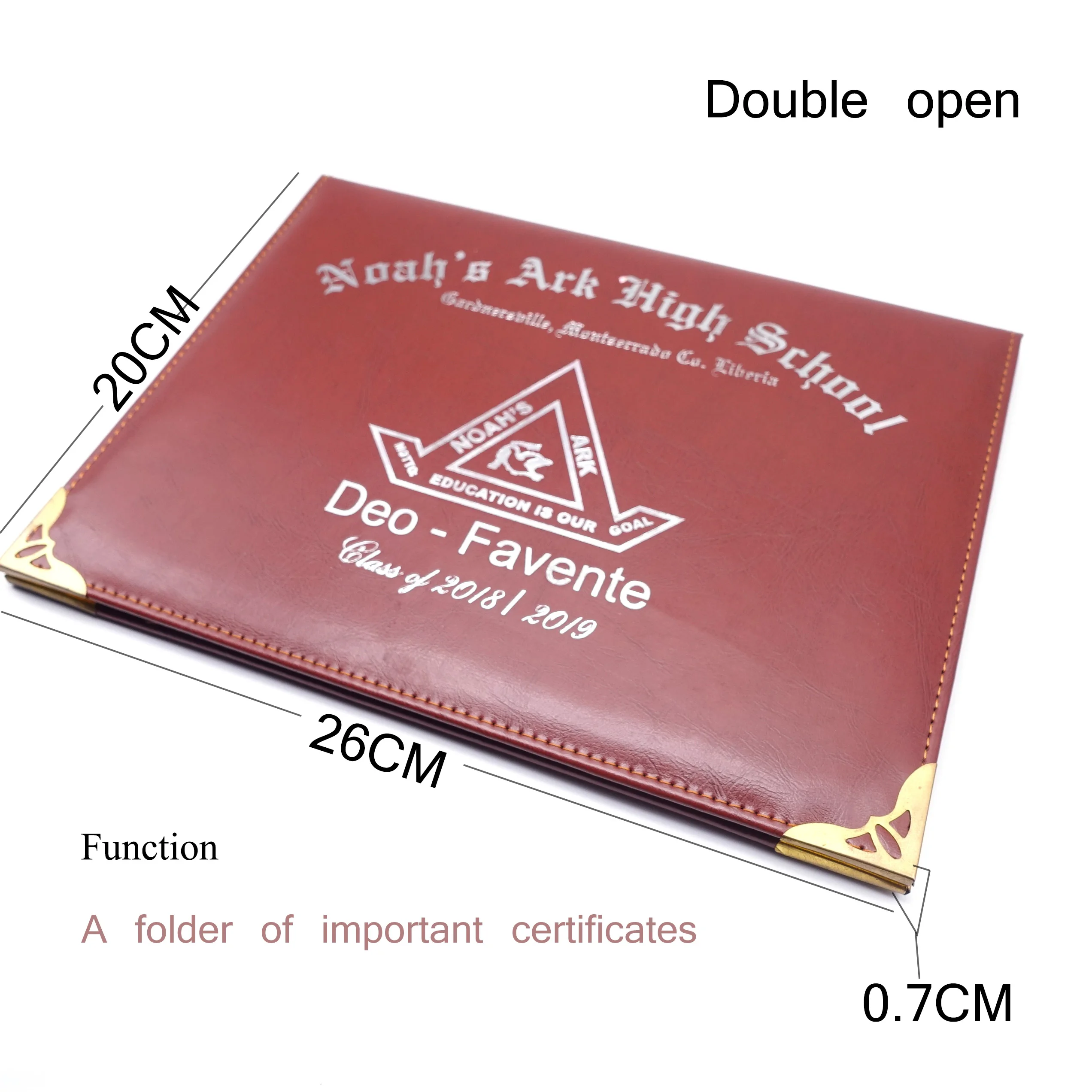 Birth Graduation Diploma Vaccination Security Certificate Frame A4 Cover Leather Folder A5 Folding Document Display