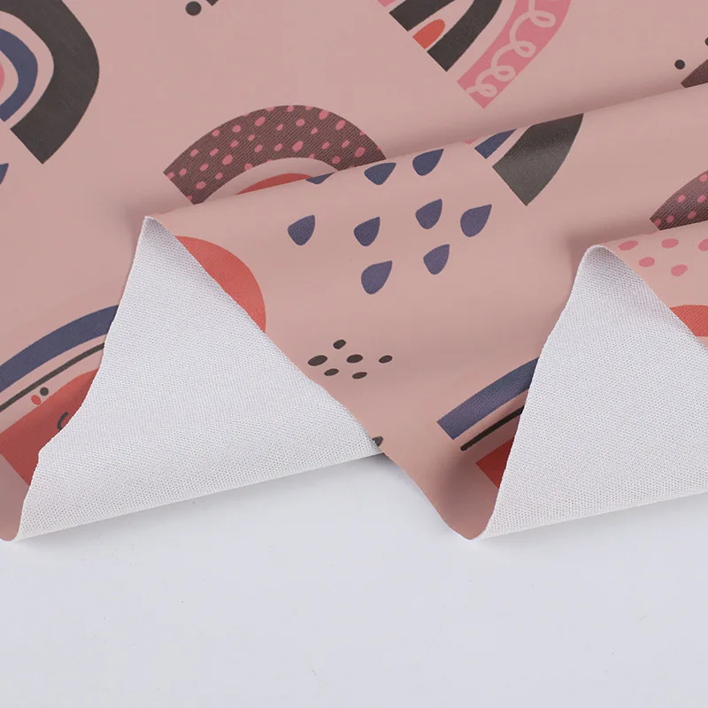 Baby Clothing Baby Bib Waterproof Water Repellent Printed PU Fabric For Cloth Diaper Wet Bag Custom Printed PU