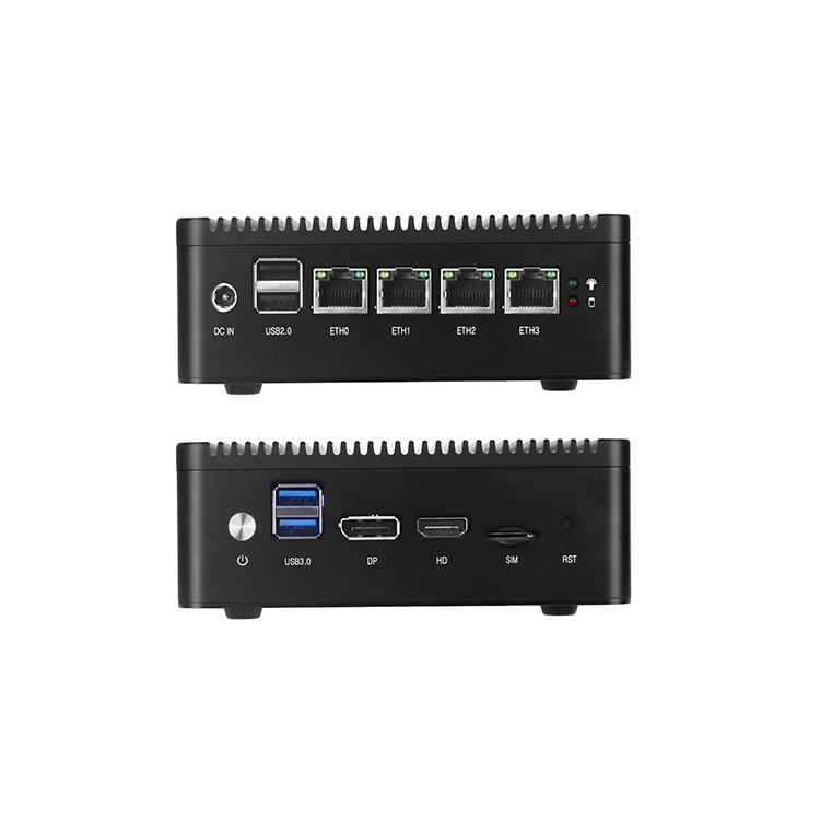 Дешевый J4125 Linux Pfsense 4 NIC Intel I225 2 5G гигабитное сетевое устройство безвентиляторный мини-ПК брандмауэр VPN шлюз мягкий маршрутизатор
