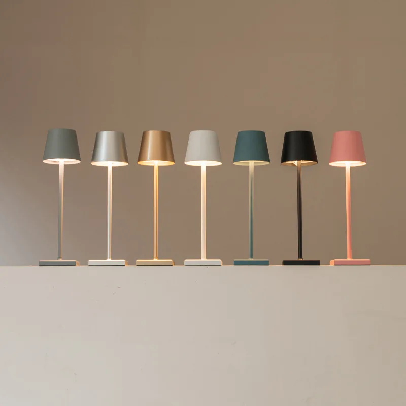 new product USB rechargeable battery desk lamp restaurant bar decorative lights outdoor LED dimmable modern cordless table lamp
