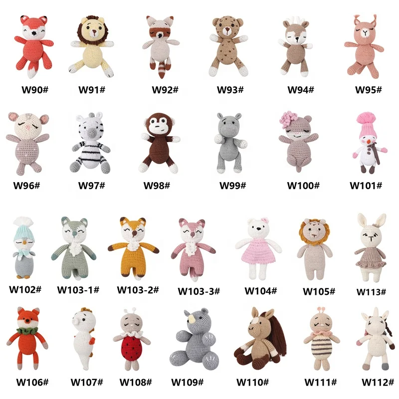 Hand Made Diy Amigurumi Plush Custom Doll Stuffed Bear Rabbit Baby Crochet Animal Knit Toy