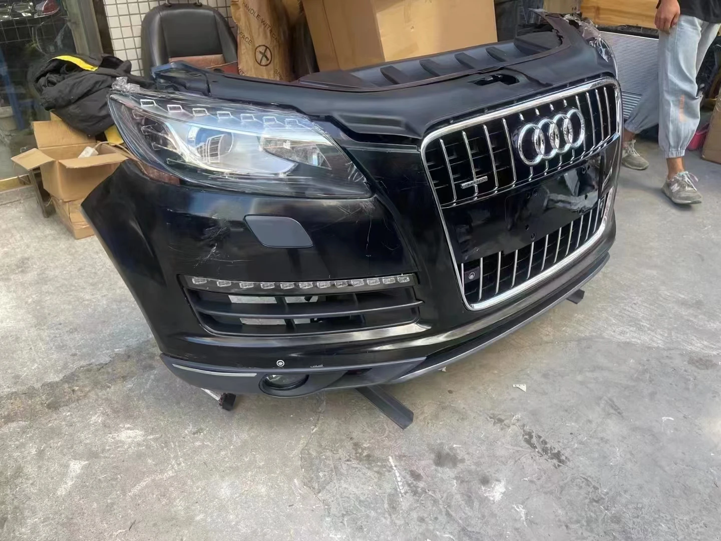 Оригинальные автомобильные бамперы Q7 для Audi передний бампер решетка радиатора комплект кузова