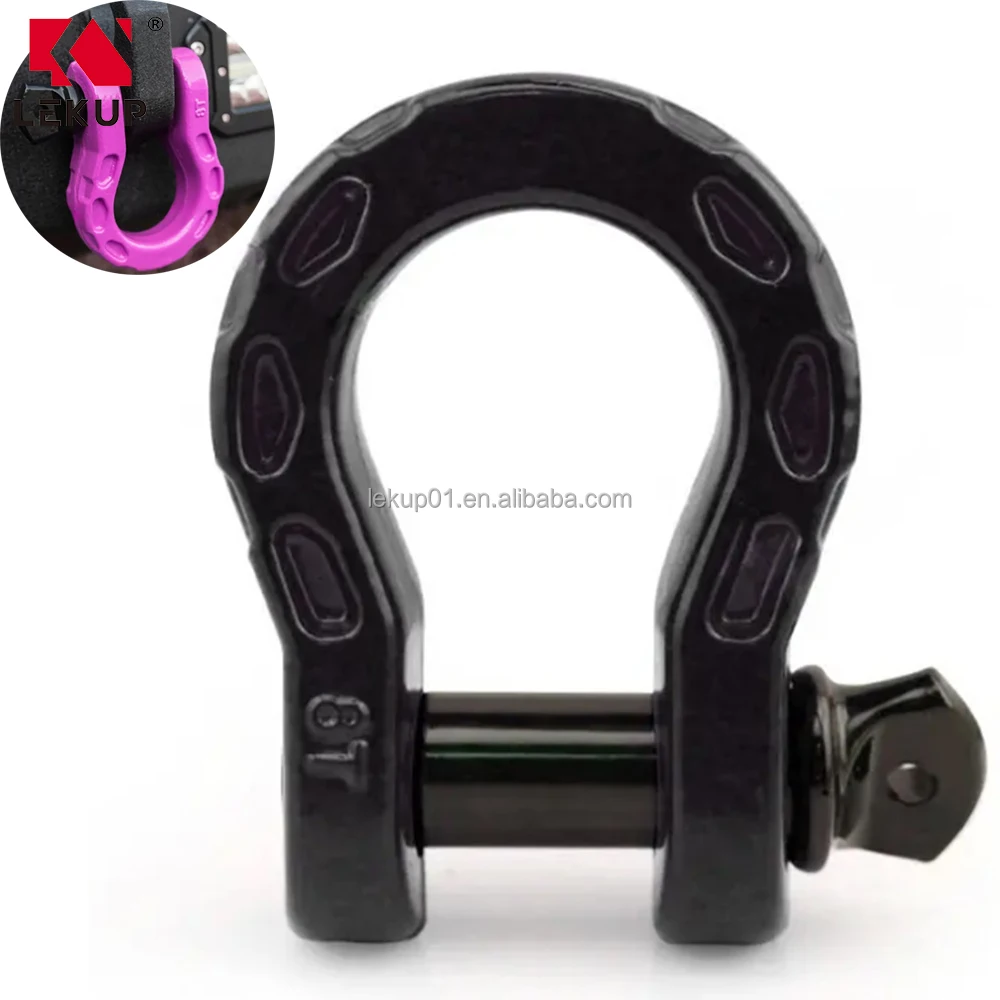 Color Spray Paint Shackle Custom Different Size Trailer Tow D-Ring Shackle Drop Forged Hitch Receiver Offroad Bow Shackles