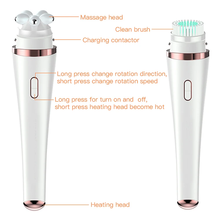 5 in 1 mini face cleaning exfoliator spin brush Beauty Care Massage Electric Facial Cleansing Brush, Skin Care Face Massager