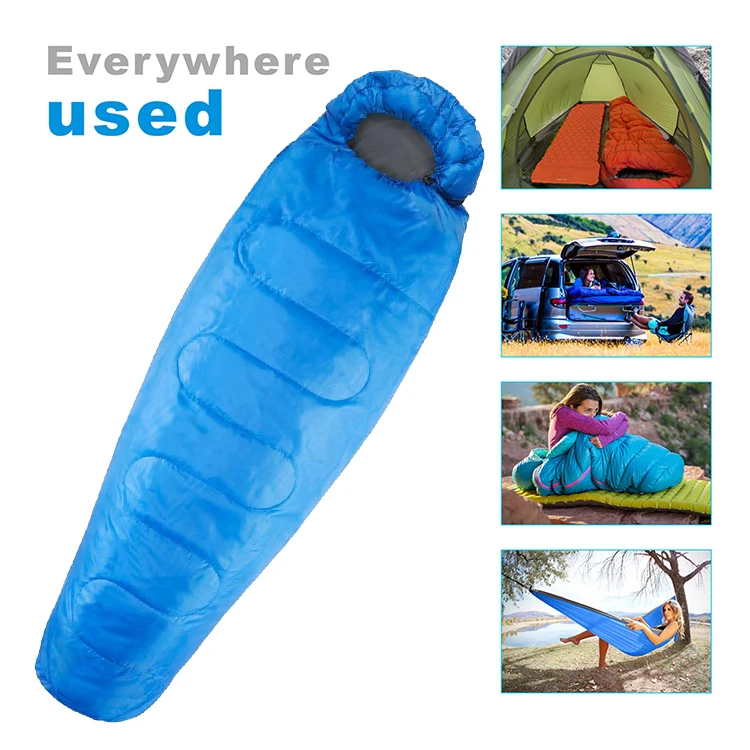 210T Polyester Canvas Sleeping Bag Waterproof Camping Outdoors Mummy Outdoor Bags For