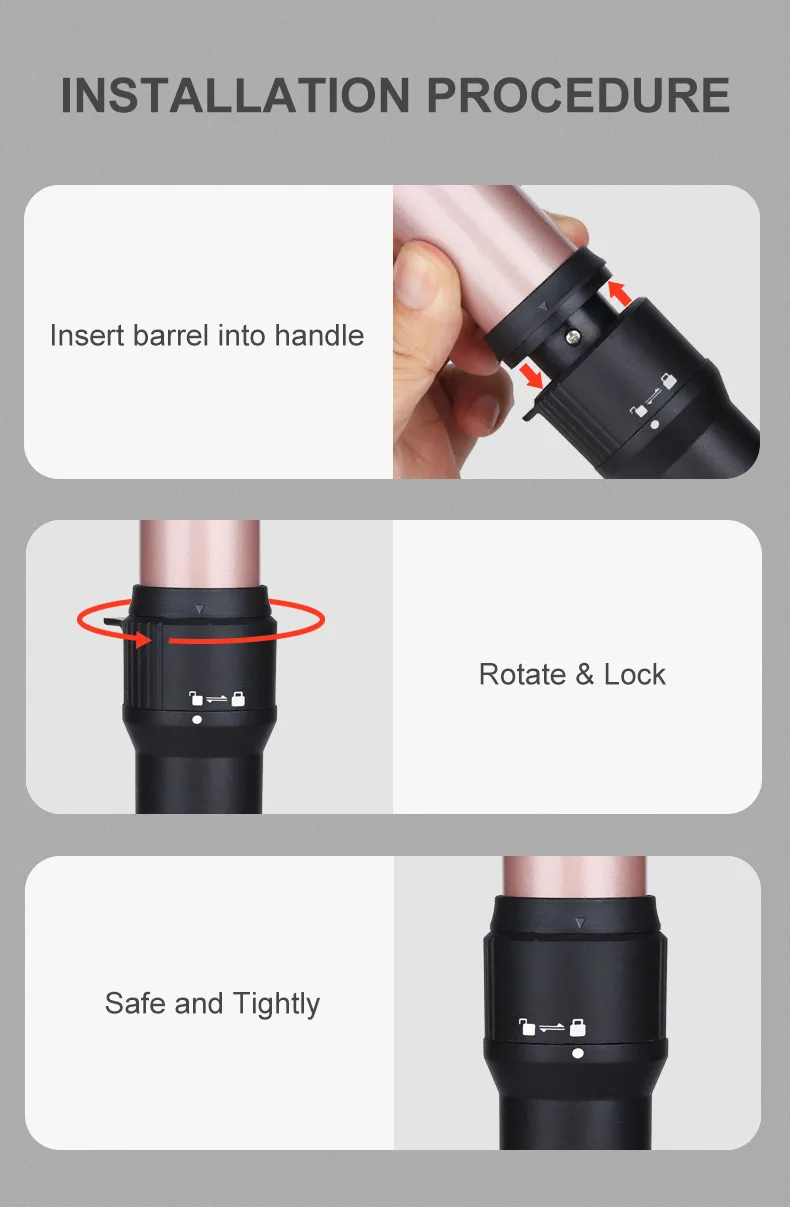 multifunction hair Styler 5 In 1 Clip Anti-Scalding Hair Curling Iron Professional LCD Display Hair Curler Set