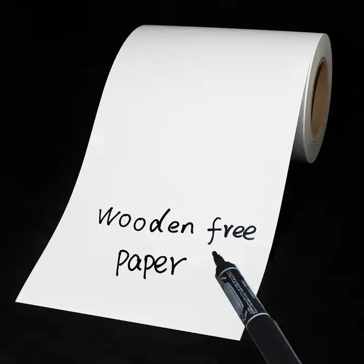 Glossy pp Self-Adhesive Semi Gloss Paper Thermal Transfer Label Jumbo Roll Material Blank Sticker Paper