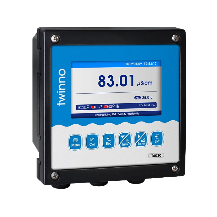 Online Conductivity/Resistivity/TDS/Salinity Transmitter 4-20mA industrial digital RS485 EC electrode Water Tester