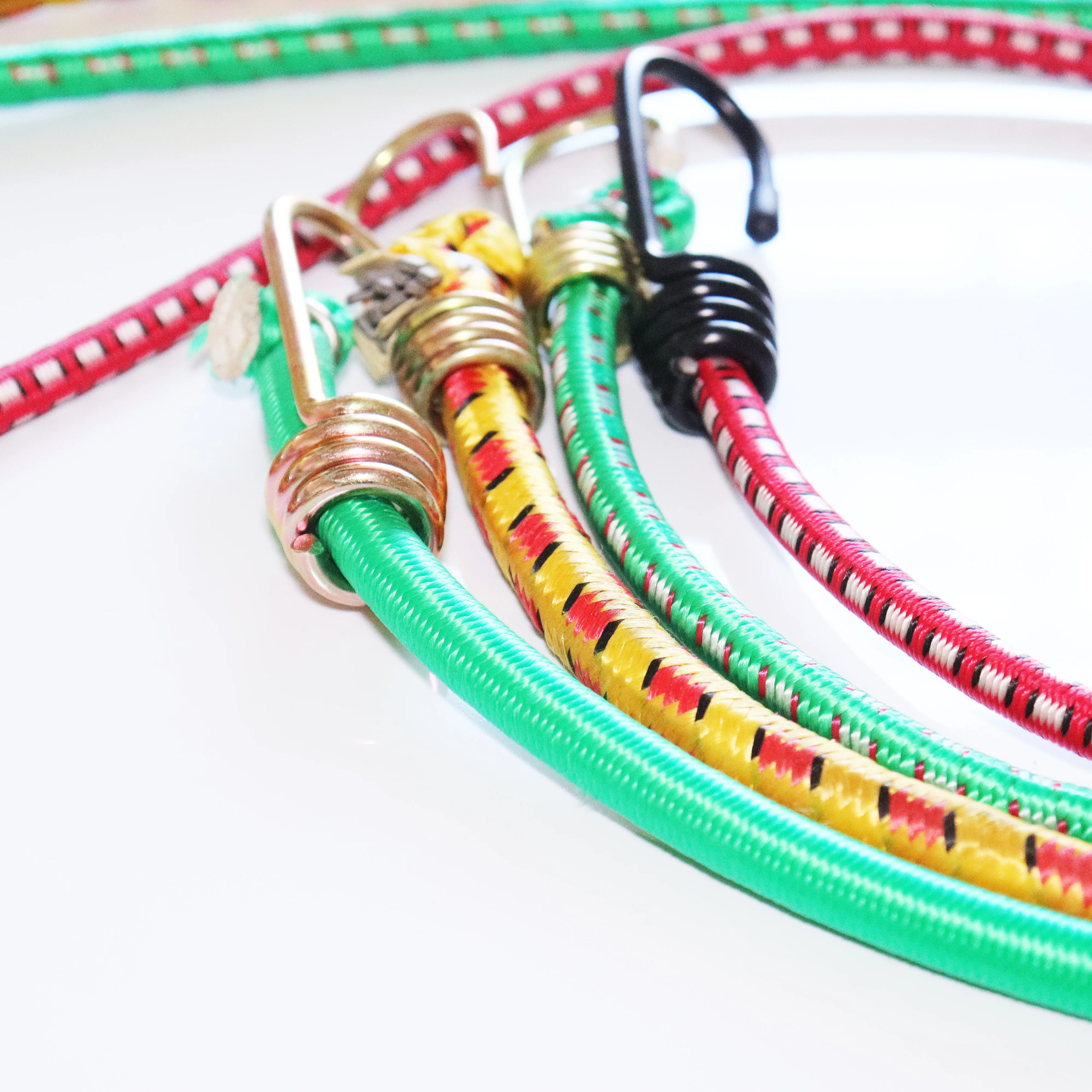 Heavy Duty Bungee Cord Rope Ties Buckle Elastic Bungee Cord for Tent with Plastic Latex Customized Camping Logo Time Outdoor TEX