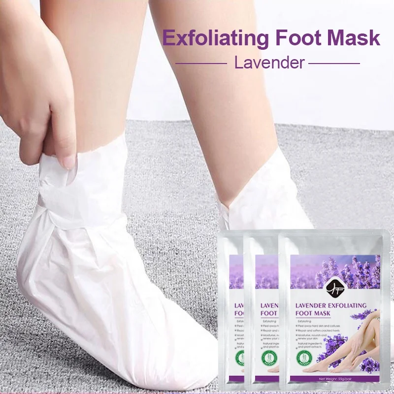 2023 order Private Label Natural Organic Lavender Oil Foot Peel Mask Small  Peeling Nourishing Exfoliating Foot Mask