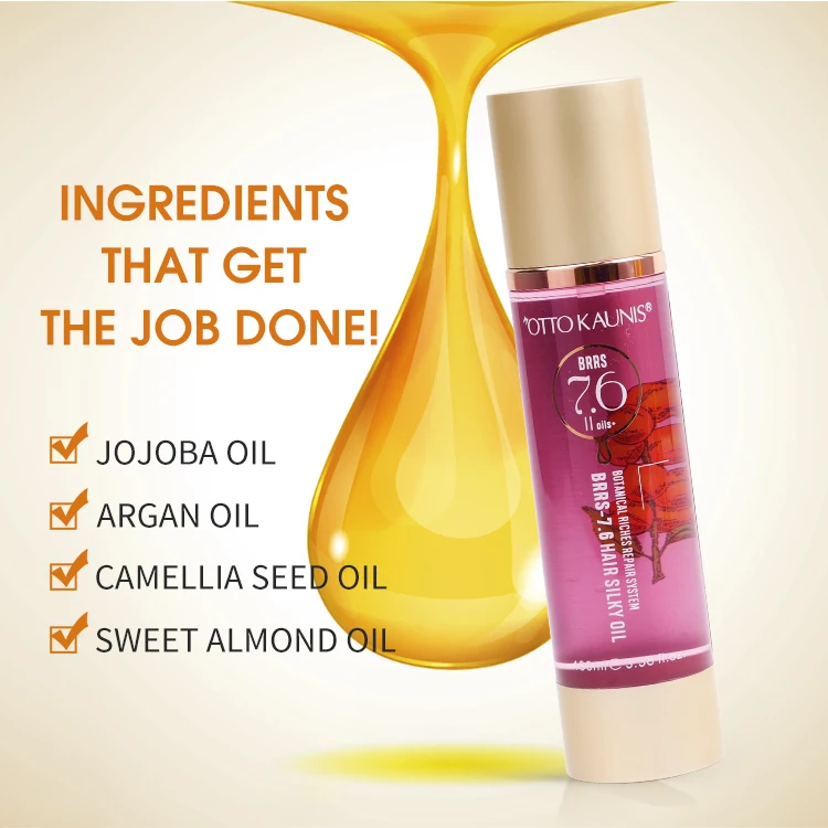 Custom hair care products organic castor oil private label natural avocado heat protect jojoba hair oil smoothing hair