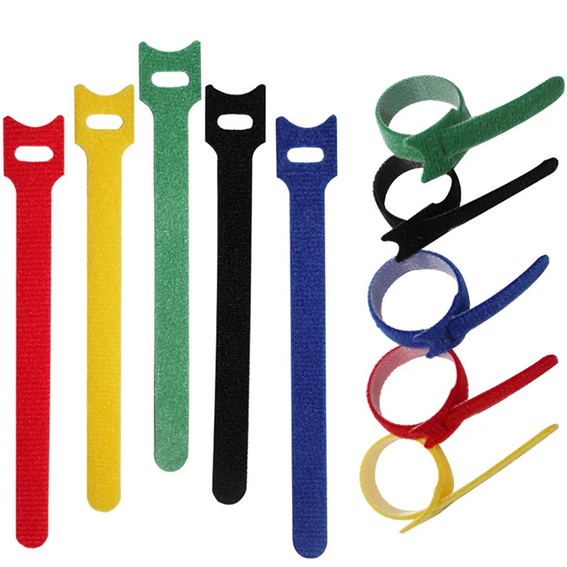 Adjustable Logo Print Hook And Loop Cable Tie