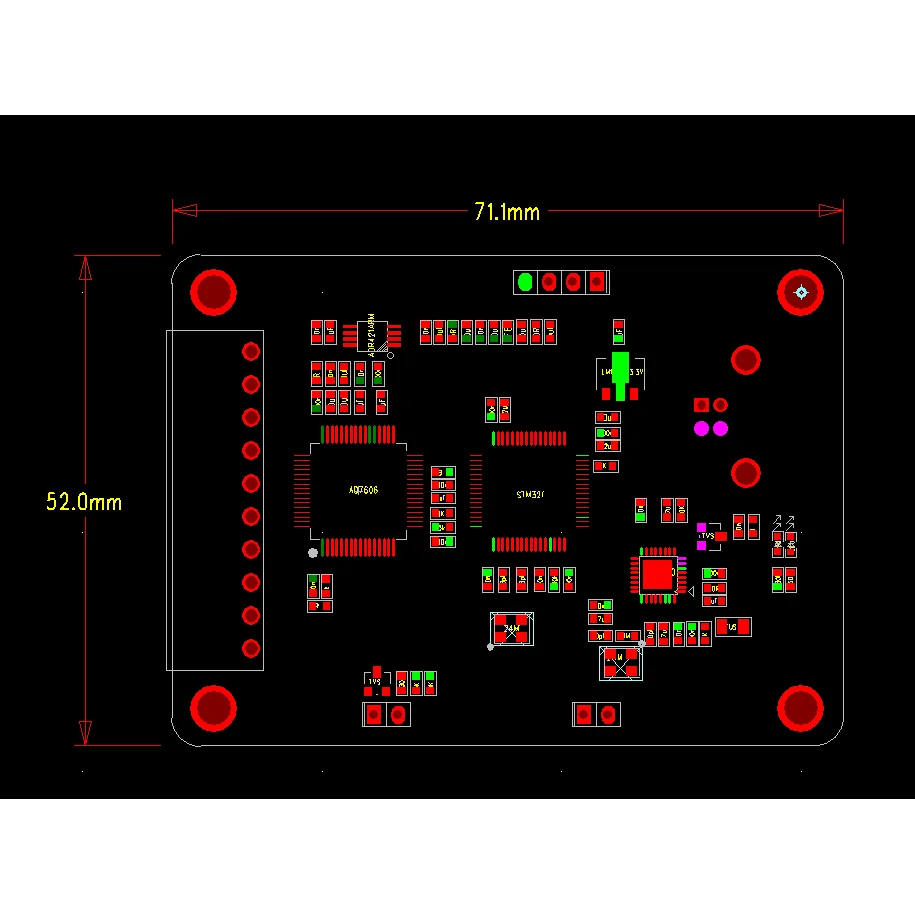 AD7606 Multi-channel AD data acquisition module 16-bit ADC 8-channel synchronous USB high-speed interface control