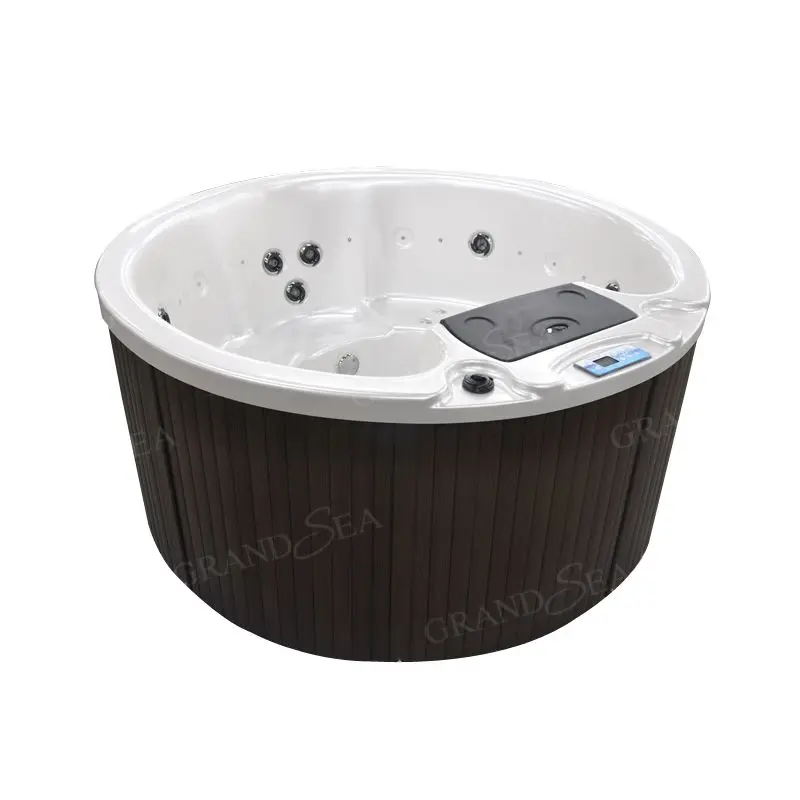 Large Space Bathtub Infinity Hydromassage Whirlpool Jet Acrylic Bathtub Outdoor Low Price Multifunctional LED Massage Bathtub