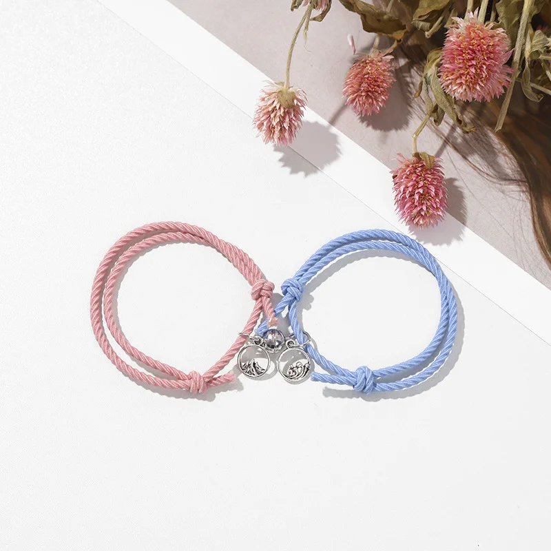 Shanmeng eachother пары привлекают пару небольших полос для мальчиков и подарки для подруг регулируемый браслет