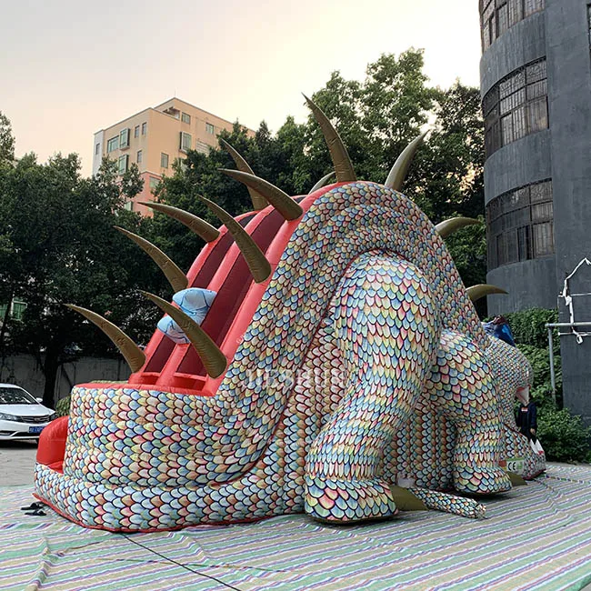 Giant Dinosaur Shape Slide Adults Inflatable Dry Bouncer