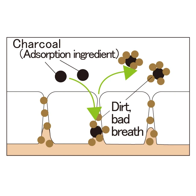 Мелкая зубная паста из бамбукового угля, сделано в Японии