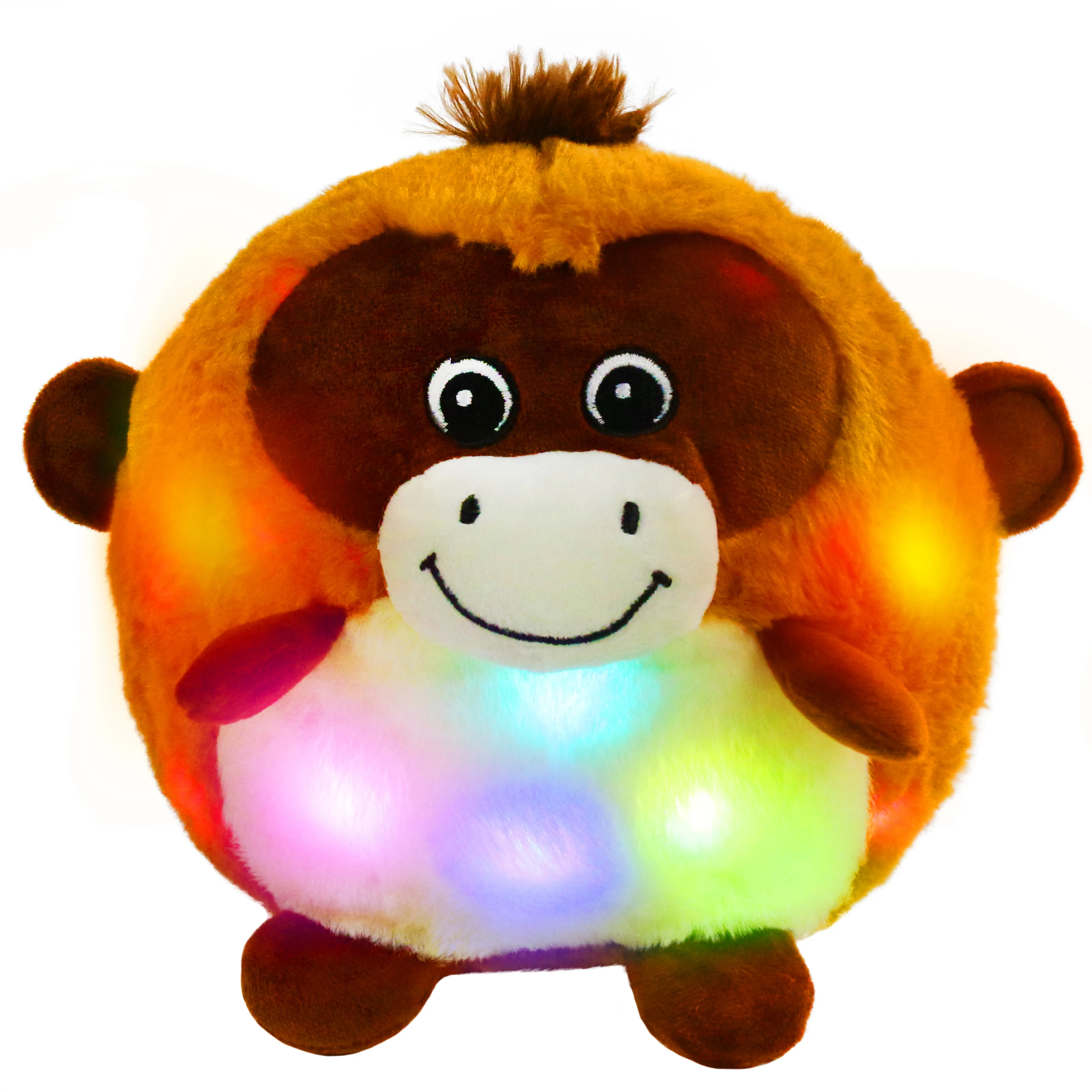 Glowing Electronic Cute Stuffed Singing Monkey Soft Pillow Plush Toy with Night Lights Glow in The Dark Birthday Wholesale