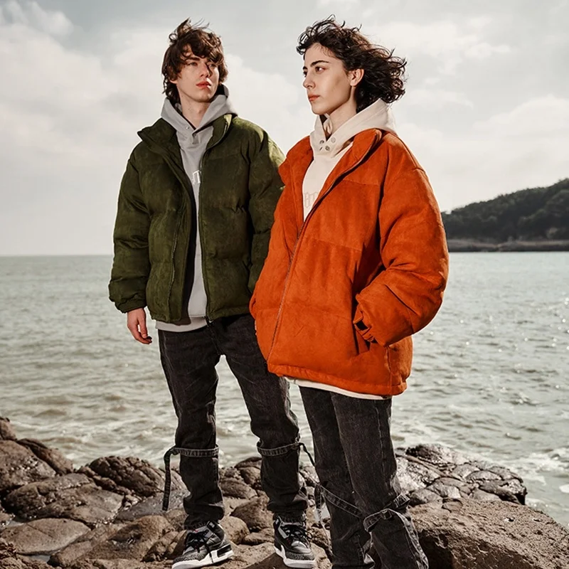 2022 Winter Outdoor Warm Suede Padded Down Puffer Jacket Unisex