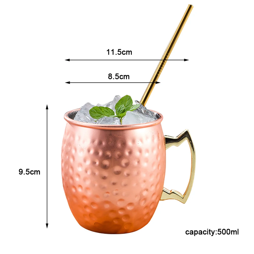 Amazon New Arrival 2022 Bar Tool Beer Bug Cocktail Glass 304 Stainless Steel 500ml Moscow Mule Cup