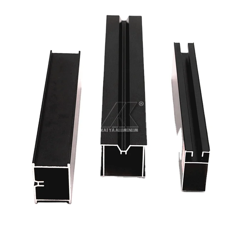 Hot selling Good Quality Custom Custom extruded black anodized aluminum profile for kitchen cabinet and wardrobe frame