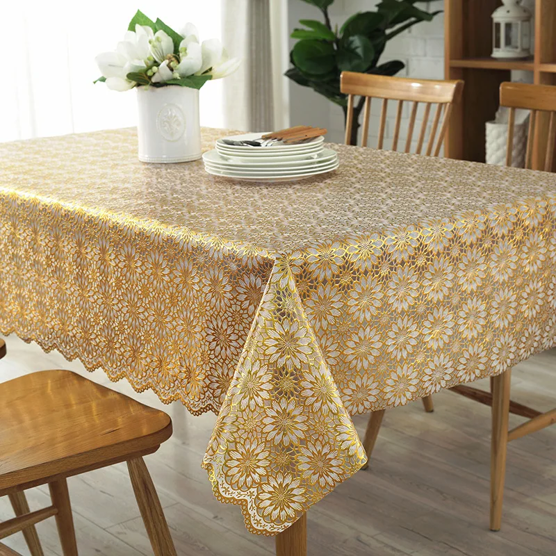 New Style Customized gold  fancy  hand crochet   tablecloths