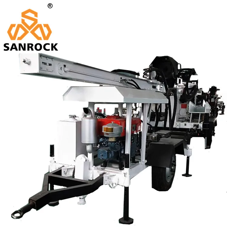 Portable Small Water Well Drilling Rig Machine Hydraulic Trailer Mounted Water Well Drilling Rig