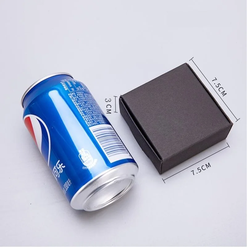 Folded Recycle Small Kraft Paper Soap Box Folding Mini Small Square Skin Care Jar Essential Oil Paper Box