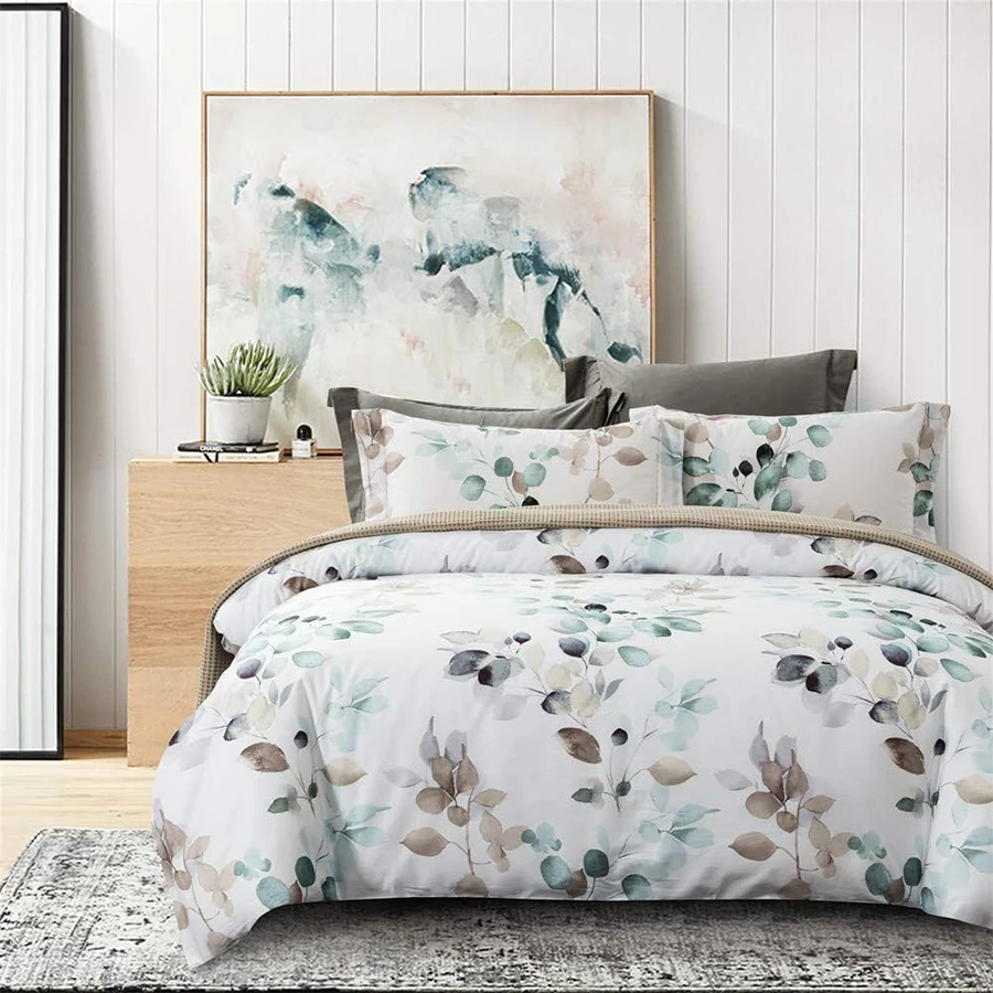 Cotton Linen Bedding Set 100% Cotton Bedding Luxury Hotel Pure Cotton Linen Queen Size Bedding Set