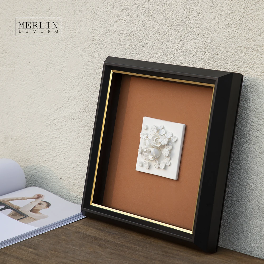 Merlin Living Handmade Ceramic Wall Art Ceramic Decoration Board Blossom Nordic Home Decor Chaozhou Ceramic Factory OEMODM