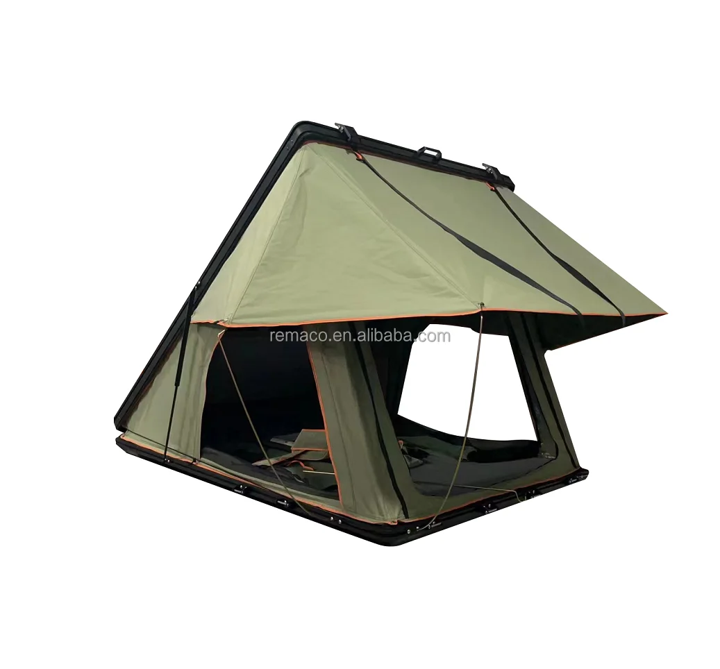 Multifunctional High Quality Aluminium Hard Shell triangle Top Rooftop Tents Camping Hiking Home Foldable Soft Vin