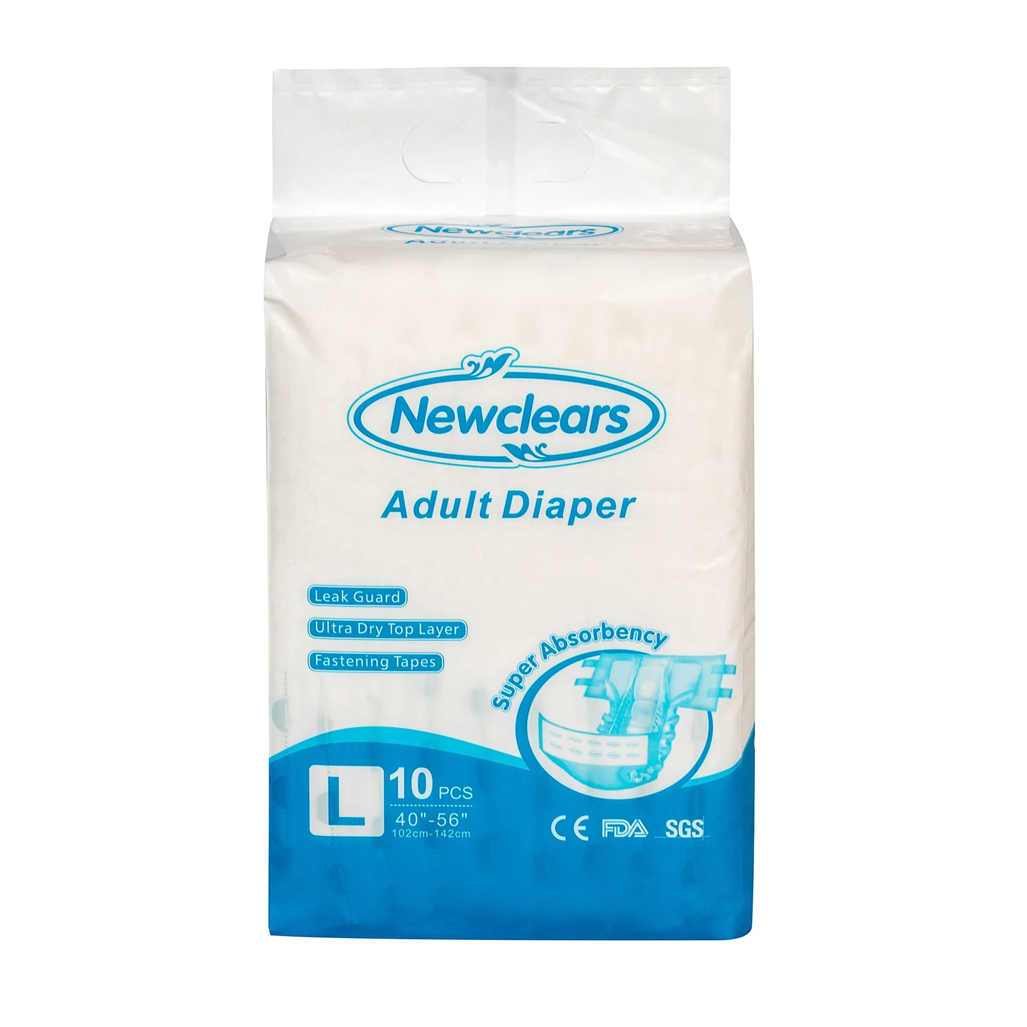 disposable medical hospital incontinence plastic backed adult diaper manufacturer for elderly